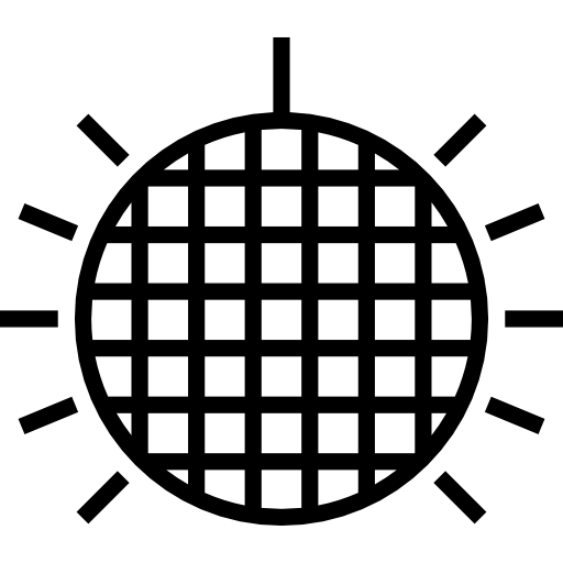 palla da discoteca Detailed Straight Lineal icona