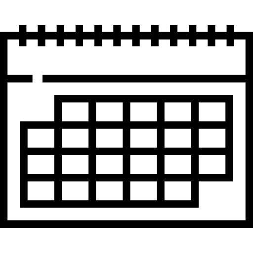 calendario Detailed Straight Lineal icona
