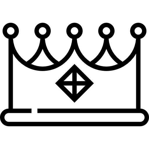 Crown Detailed Straight Lineal icon