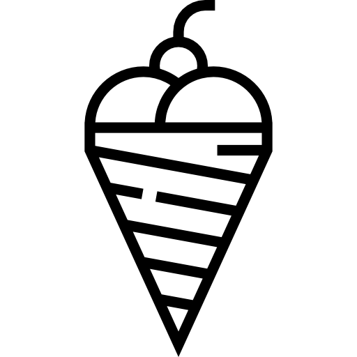 helado Detailed Straight Lineal icono