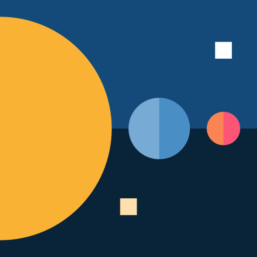 sistema solar Basic Straight Flat icono