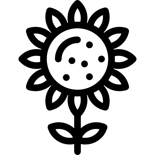 girasol Detailed Rounded Lineal icono