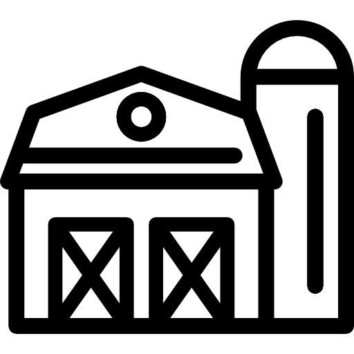 stodoła Detailed Rounded Lineal ikona