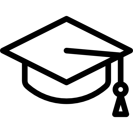 mortarboard Detailed Rounded Lineal Ícone