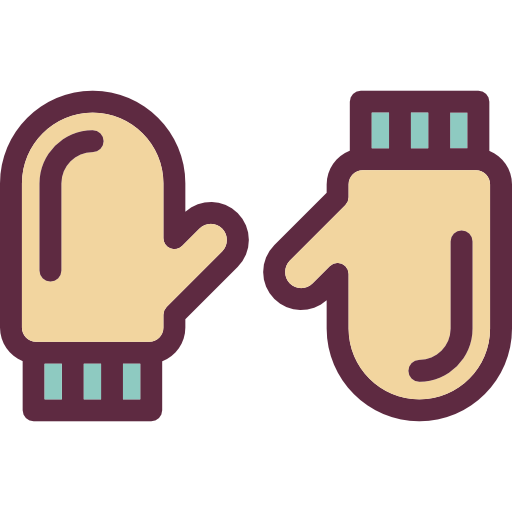 Mittens Detailed Rounded Lineal color icon