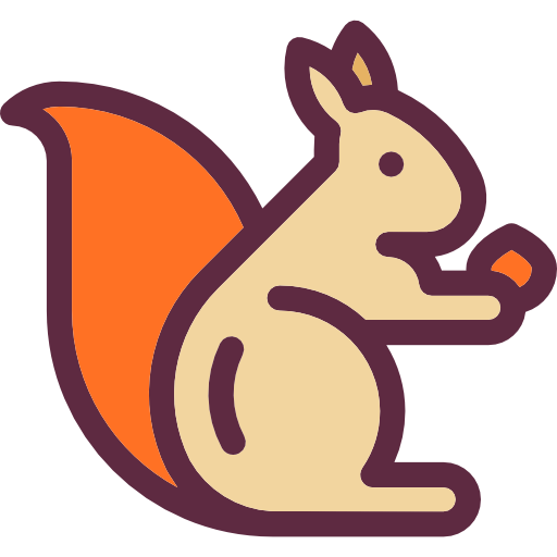 Squirrel Detailed Rounded Lineal color icon