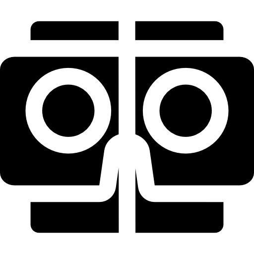 stereoskop Basic Rounded Filled ikona