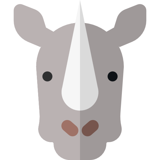 Rhinoceros Basic Rounded Flat icon