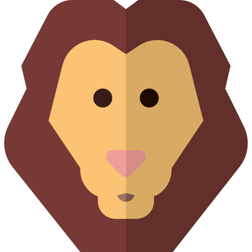 león Basic Rounded Flat icono