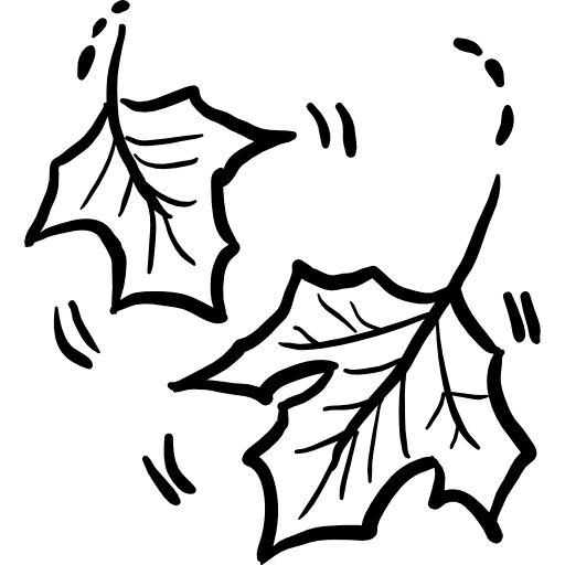 Autumn Hand Drawn Black icon