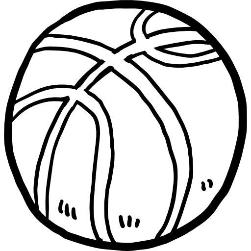 Basketball Hand Drawn Black icon