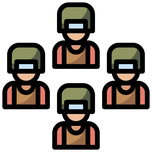 soldaten Surang Lineal Color icon