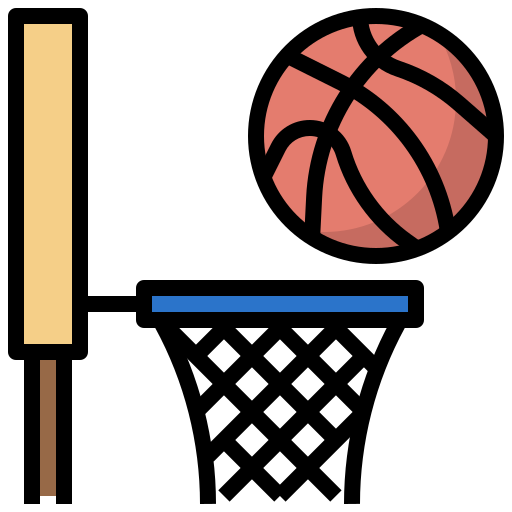 basketbal Surang Lineal Color icoon