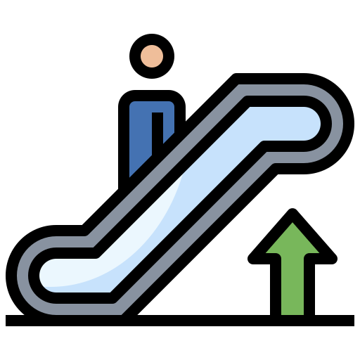 Escalator Surang Lineal Color icon