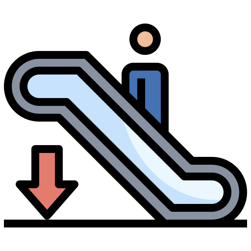 Escalera mecánica Surang Lineal Color icono