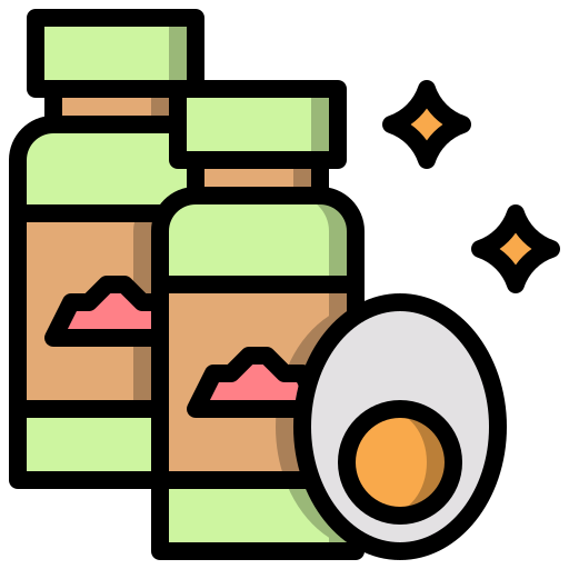 Boiled egg Surang Lineal Color icon