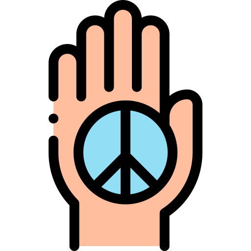 symbole de la paix Detailed Rounded Lineal color Icône