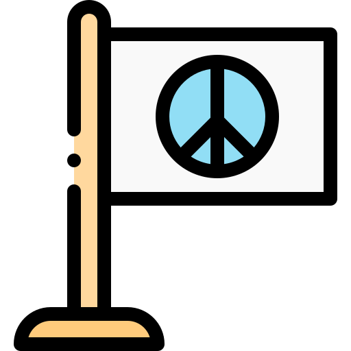 Símbolo de paz Detailed Rounded Lineal color Ícone