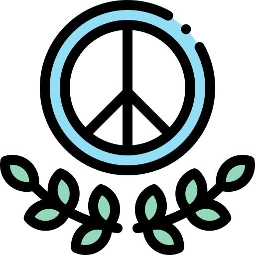 Símbolo de paz Detailed Rounded Lineal color Ícone