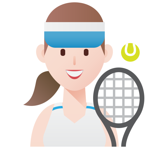 Jugador de tenis Amethys Design Flat icono