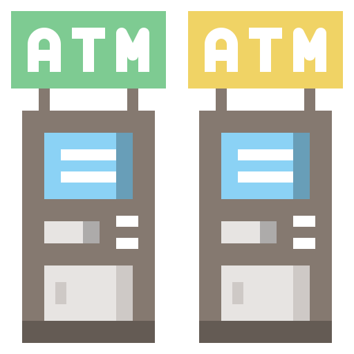 geldautomaat Surang Flat icoon