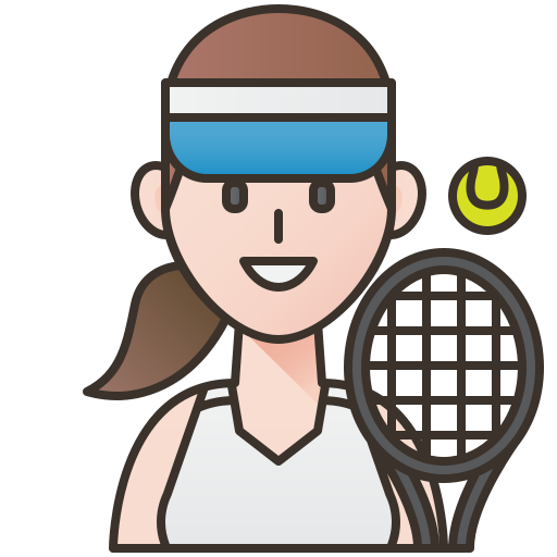 tennisspieler Amethys Design Lineal Color icon