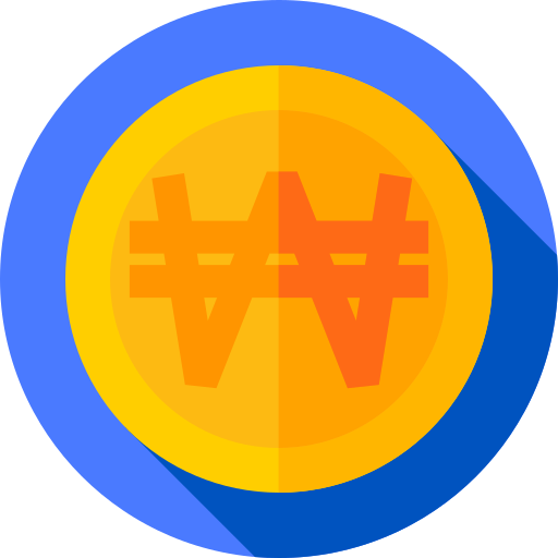 원 Flat Circular Flat icon