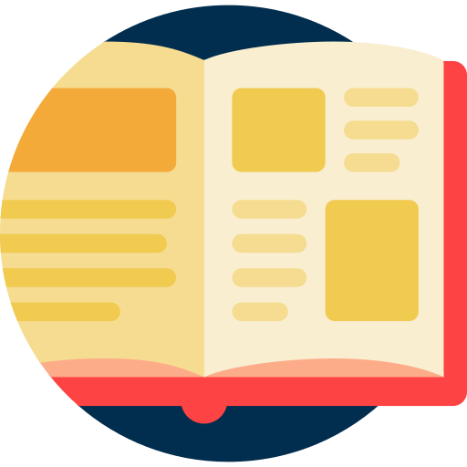 boek Detailed Flat Circular Flat icoon
