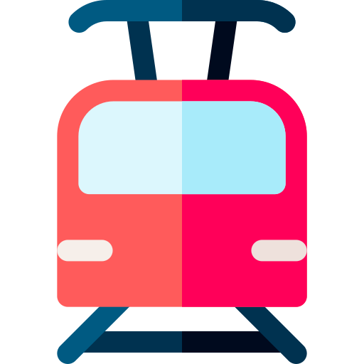 Трамвай Basic Rounded Flat иконка