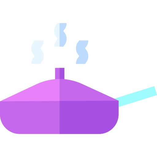 Frying pan Basic Straight Flat icon
