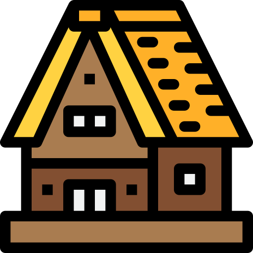 Casas de estilo gassho  Generic Outline Color icono