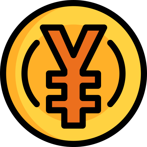 yen Generic Outline Color icoon