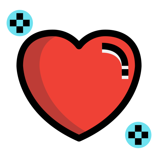 Corazón Generic Outline Color icono