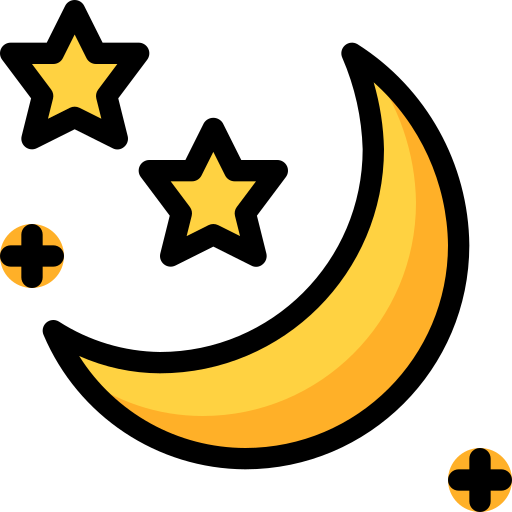 夜 Generic Outline Color icon