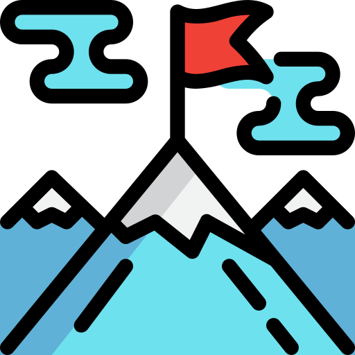 Montaña Generic Outline Color icono