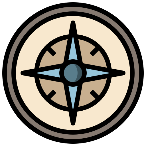 kompass Surang Lineal Color icon