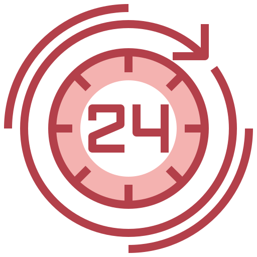 24 hours Surang Red icon