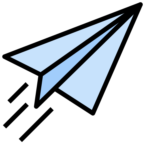 papierowy samolocik Surang Lineal Color ikona