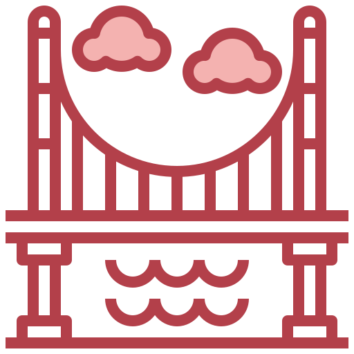 puente de puerta de oro Surang Red icono