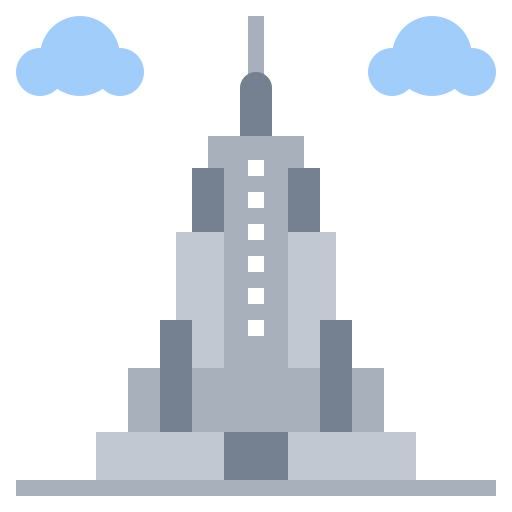 Empire state building Surang Flat icon