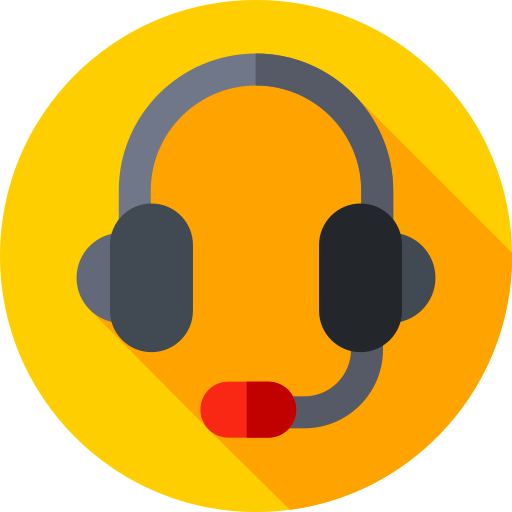 Headphones Flat Circular Flat icon