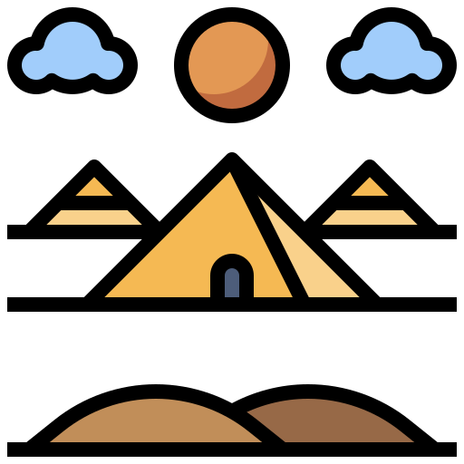 Pyramids Surang Lineal Color icon