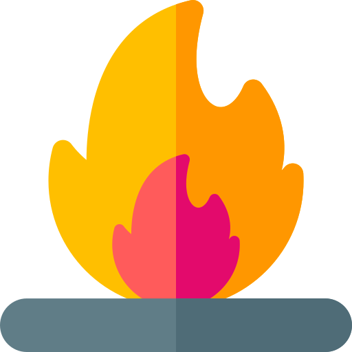 Burning Basic Rounded Flat icon