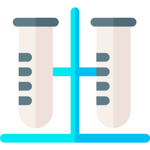 Test tubes Basic Rounded Flat icon