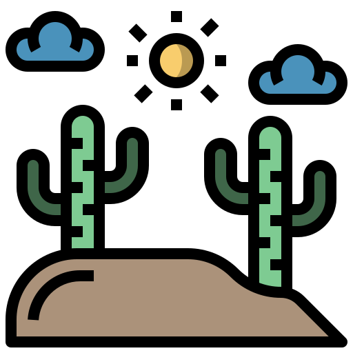 Cactus Surang Lineal Color icon