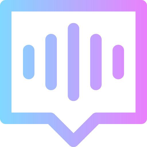 Voice recognition Super Basic Rounded Gradient icon