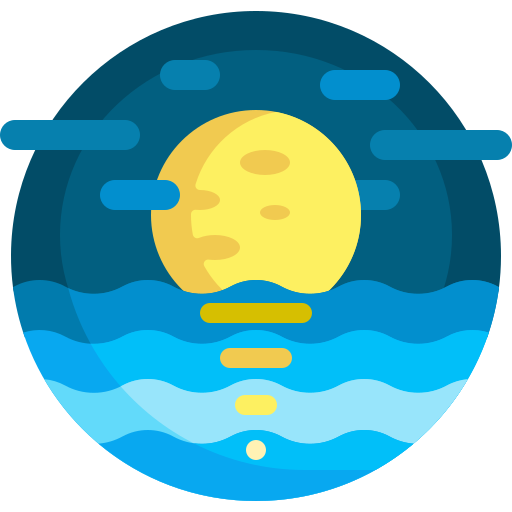 달 Detailed Flat Circular Flat icon