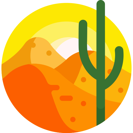 deserto Detailed Flat Circular Flat icona