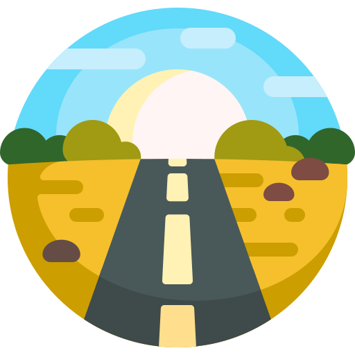 Carretera Detailed Flat Circular Flat icono