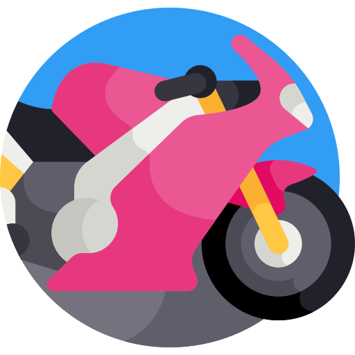 motocykl Detailed Flat Circular Flat ikona